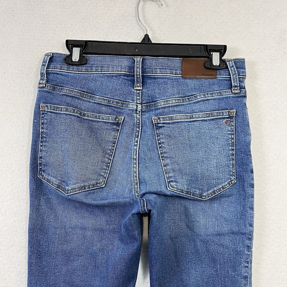 Madewell Jeans 27 Skinny 9" Mid Rise Denim Button Fly Pockets Medium Wash New - Picture 6 of 14
